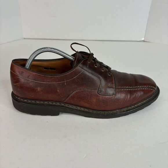 Allen Edmonds Mapleton Brown Leather Bicycle Toe Derby Dress Shoes Mens Sz 9.5 D main image 4